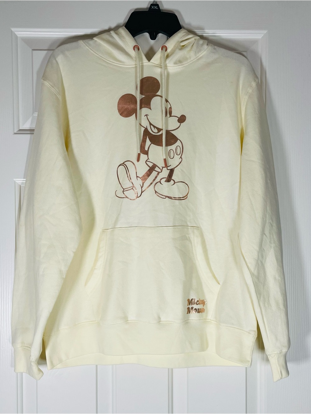 Disney Mickey Mouse Classic Hoodie Cream Rose Gold XXL